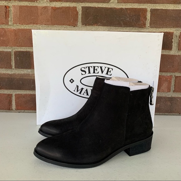 Steve Madden Women’ Baylor Leather Almond Toe Ankle Boots Black, Size US 6 M - Picture 6 of 10